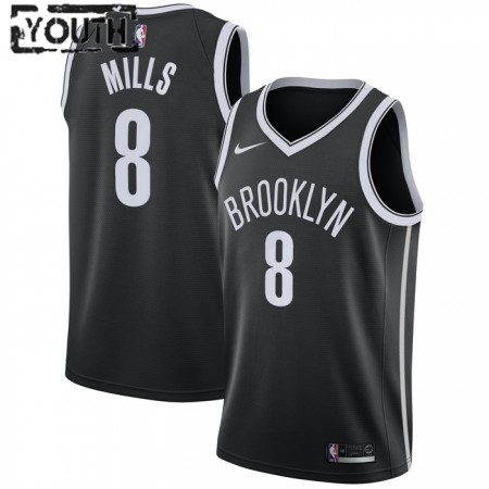 Maillot Basket Enfant Brooklyn Nets Patty Mills 8 2022-23 Nike Icon Edition Noir Swingman
